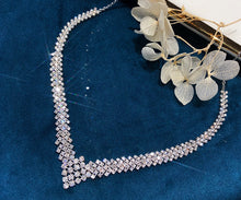 Load image into Gallery viewer, LUOWEND 18K White Gold Real Natural Diamond Necklace for Women