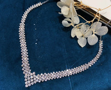 Load image into Gallery viewer, LUOWEND 18K White Gold Real Natural Diamond Necklace for Women