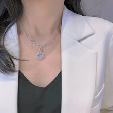 Load image into Gallery viewer, LUOWEND 18K White Gold Real Natural Diamond Necklace for Women