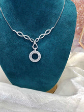 Load image into Gallery viewer, LUOWEND 18K White Gold Real Natural Diamond Necklace for Women