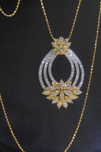 Load image into Gallery viewer, LUOWEND 18K White and Yellow Gold Real Natural Diamond Necklace for Women