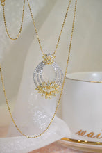 Load image into Gallery viewer, LUOWEND 18K White and Yellow Gold Real Natural Diamond Necklace for Women