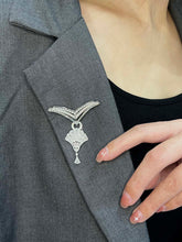 Load image into Gallery viewer, LUOWEND 18K White Gold Real Natural Diamond Pendant Necklace for Women