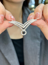 Load image into Gallery viewer, LUOWEND 18K White Gold Real Natural Diamond Pendant Necklace for Women