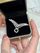 Load image into Gallery viewer, LUOWEND 18K White Gold Real Natural Diamond Pendant Necklace for Women