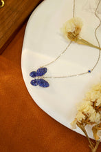 Load image into Gallery viewer, LUOWEND 18K White Gold Real Natural Ruby or Sapphire Gemstone Necklace for Women