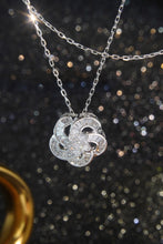 Load image into Gallery viewer, LUOWEND 18K White Gold Real Natural Diamond Pendant Necklace for Women