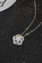 Load image into Gallery viewer, LUOWEND 18K White Gold Real Natural Diamond Pendant Necklace for Women