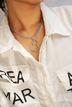 Load image into Gallery viewer, LUOWEND 18K White Gold Real Natural Diamond Necklace for Women