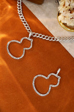 Load image into Gallery viewer, LUOWEND 18K White Gold Real Natural Diamond Necklace for Women