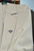 Load image into Gallery viewer, LUOWEND 18K White Gold Real Natural Gemstone and Diamond Necklace for Women