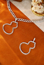 Load image into Gallery viewer, LUOWEND 18K White Gold Real Natural Diamond Necklace for Women