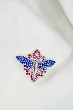 Load image into Gallery viewer, LUOWEND 18K White Gold Real Natural Gemstone and Diamond Necklace for Women