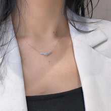 Load image into Gallery viewer, LUOWEND 18K White Gold Real Natural Diamond Pendant Necklace for Women