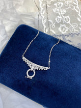 Load image into Gallery viewer, LUOWEND 18K White Gold Real Natural Diamond Pendant Necklace for Women