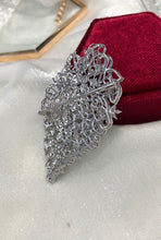 Load image into Gallery viewer, LUOWEND 18K White Gold Real Natural Emerald and Diamond Gemstone Necklace for Women