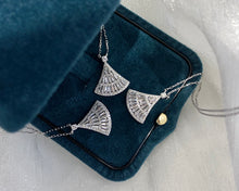 Load image into Gallery viewer, LUOWEND 18K White Gold Real Natural Diamond Pendant Necklace for Women