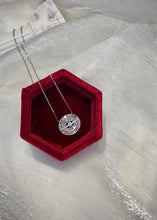 Load image into Gallery viewer, LUOWEND 18K White Gold Real Natural Diamond Pendant Necklace for Women