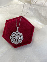 Load image into Gallery viewer, LUOWEND 18K White Gold Real Natural Diamond Pendant Necklace for Women