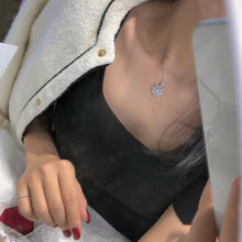 Load image into Gallery viewer, LUOWEND 18K White Gold Real Natural Diamond Pendant Necklace for Women