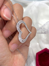 Load image into Gallery viewer, LUOWEND 18K White Gold Real Natural Diamond Earrings and Necklace for Women