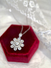 Load image into Gallery viewer, LUOWEND 18K White Gold Real Natural Diamond Pendant Necklace for Women