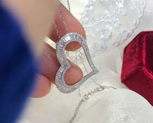 Load image into Gallery viewer, LUOWEND 18K White Gold Real Natural Diamond Earrings and Necklace for Women