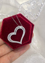 Load image into Gallery viewer, LUOWEND 18K White Gold Real Natural Diamond Earrings and Necklace for Women