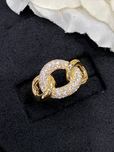 Load image into Gallery viewer, LUOWEND 18K Yellow Gold Real Natural Diamond Ring for Women