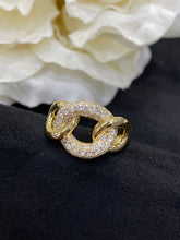 Load image into Gallery viewer, LUOWEND 18K Yellow Gold Real Natural Diamond Ring for Women