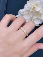 Load image into Gallery viewer, LUOWEND 18K Yellow Gold Real Natural Diamond Ring for Women