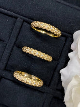 Load image into Gallery viewer, LUOWEND 18K Yellow Gold Real Natural Diamond Ring for Women
