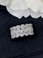 Load image into Gallery viewer, LUOWEND 18K White Gold Real Natural Diamond Ring for Women