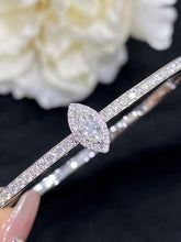 Load image into Gallery viewer, LUOWEND 18K White Gold Real Natural Diamond Bracelet for Women