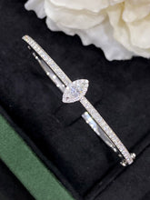 Load image into Gallery viewer, LUOWEND 18K White Gold Real Natural Diamond Bracelet for Women