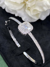 Load image into Gallery viewer, LUOWEND 18K White Gold Real Natural Diamond Bracelet for Women