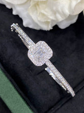 Load image into Gallery viewer, LUOWEND 18K White Gold Real Natural Diamond Bracelet for Women