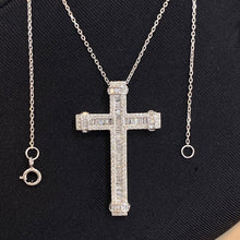 Load image into Gallery viewer, LUOWEND 18K White Gold Real Natural Diamond Pendant Necklace for Women