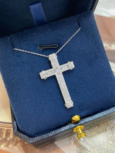 Load image into Gallery viewer, LUOWEND 18K White Gold Real Natural Diamond Pendant Necklace for Women