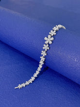 Load image into Gallery viewer, LUOWEND 18K White Gold Real Natural Diamond Bracelet for Women