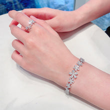 Load image into Gallery viewer, LUOWEND 18K White Gold Real Natural Diamond Bracelet for Women