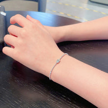 Load image into Gallery viewer, LUOWEND 18K White or Rose Gold Real Natural Diamond Bracelet for Women