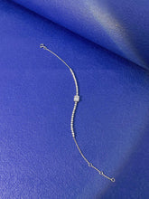 Load image into Gallery viewer, LUOWEND 18K White or Rose Gold Real Natural Diamond Bracelet for Women