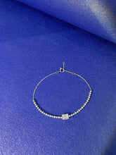 Load image into Gallery viewer, LUOWEND 18K White or Rose Gold Real Natural Diamond Bracelet for Women