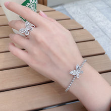 Load image into Gallery viewer, LUOWEND 18K White Gold Real Natural Diamond Bracelet for Women