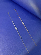 Load image into Gallery viewer, LUOWEND 18K White or Rose Gold Real Natural Diamond Bracelet for Women