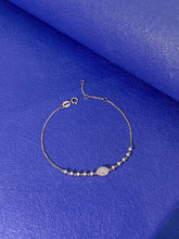 Load image into Gallery viewer, LUOWEND 18K White or Rose Gold Real Natural Diamond Bracelet for Women