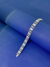 Load image into Gallery viewer, LUOWEND 18K White Gold Real Natural Diamond Bracelet for Women