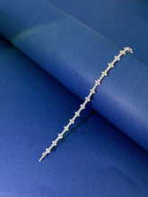 Load image into Gallery viewer, LUOWEND 18K White Gold Real Natural Diamond Bracelet for Women