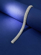 Load image into Gallery viewer, LUOWEND 18K White Gold Real Natural Diamond Bracelet for Women